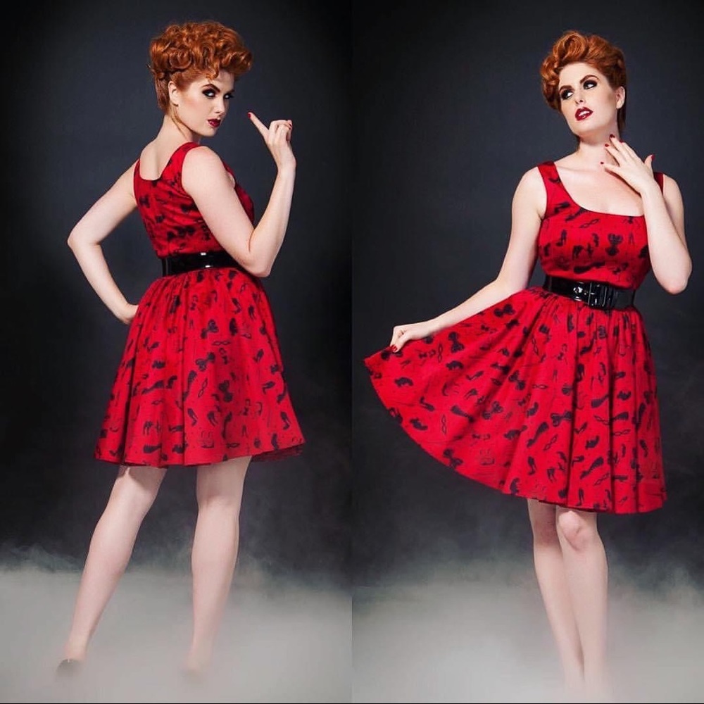 Pinup Couture Red and Black Dress